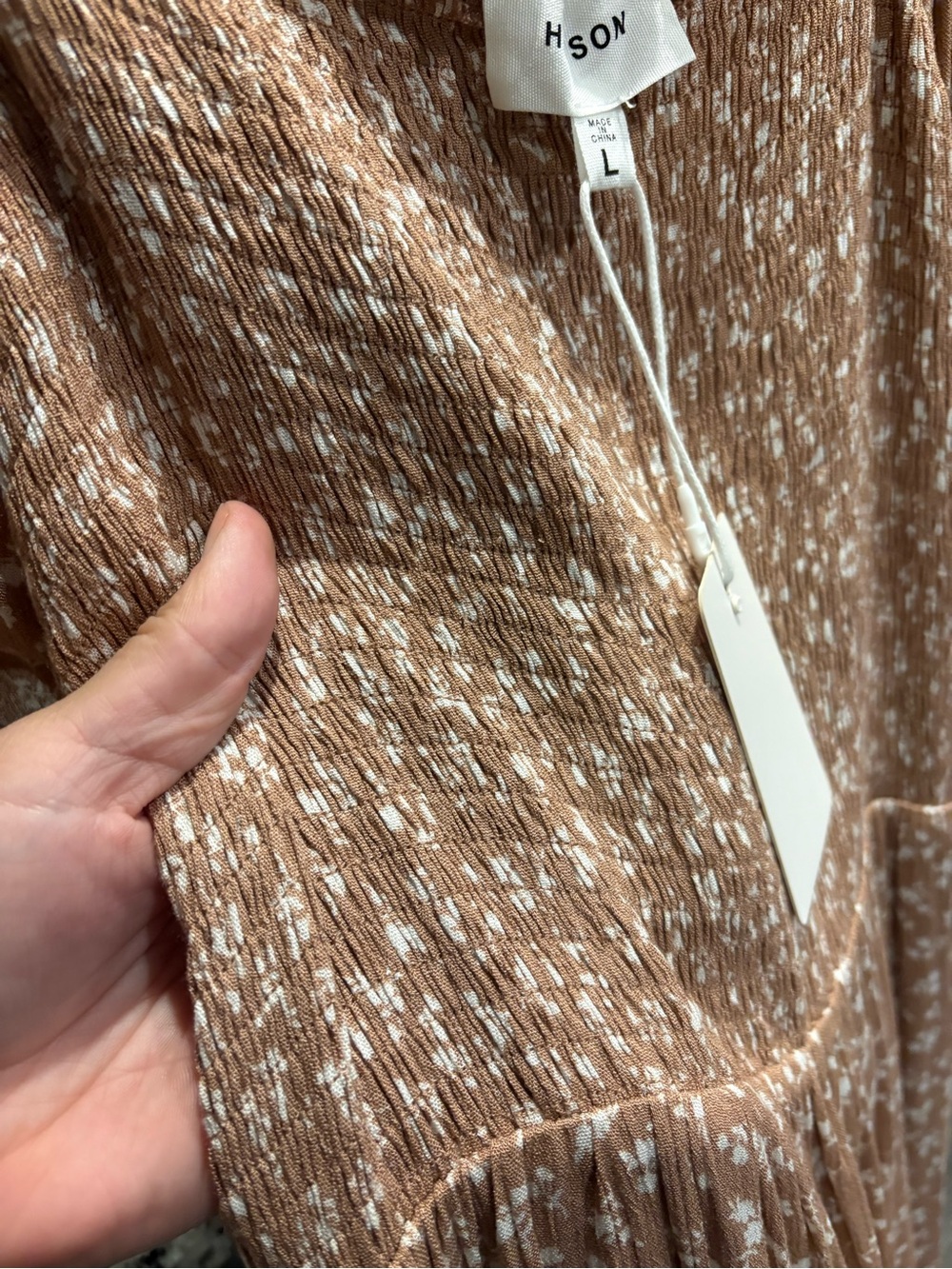 Boho Floral Maxi Dress in Taupe - Picture 3 of 8
